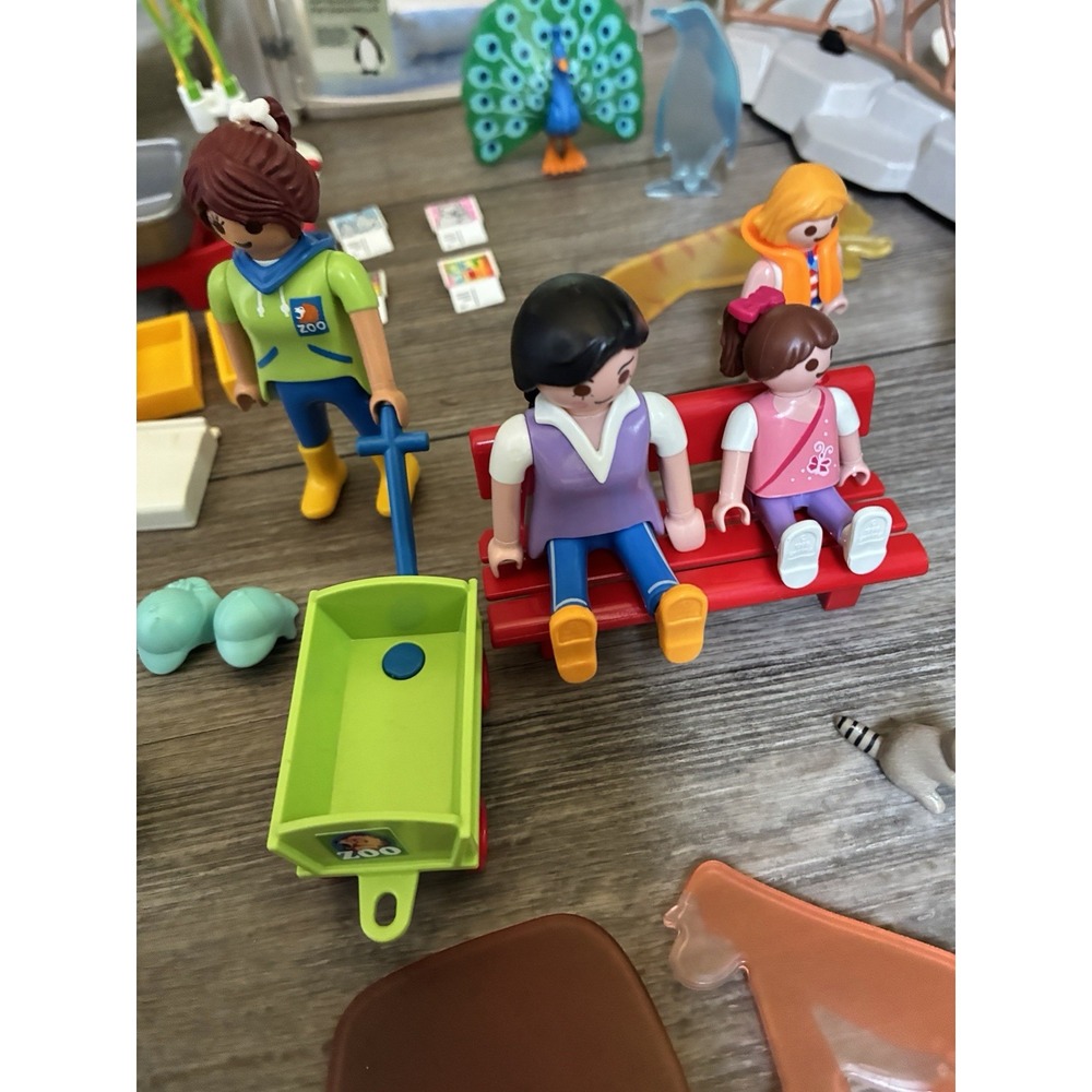 PLAYMOBIL Large City Zoo Incomplete Set + Vintage 1990s People Figures - Picture 7 of 16